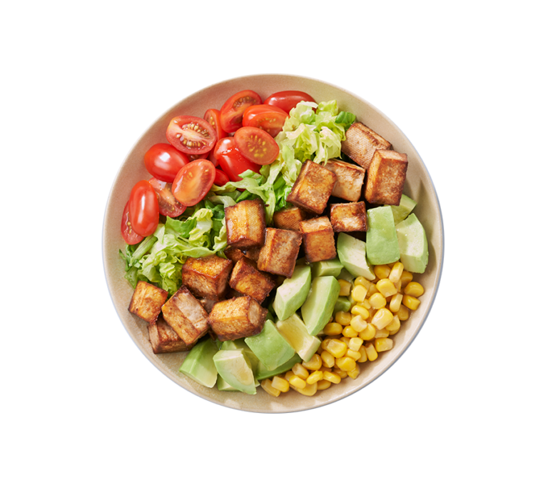 Baked Tofu Cobb Salad Organic Tofu Recipes Dragonfly Foods